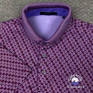 Greyson Polo Shirt Men's Large Wolf Tails Meadowsweet Golf Performance